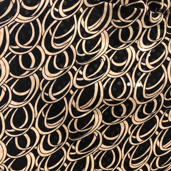 Black / White swirl dress with clear sequins SZ S - Picture 3 of 5